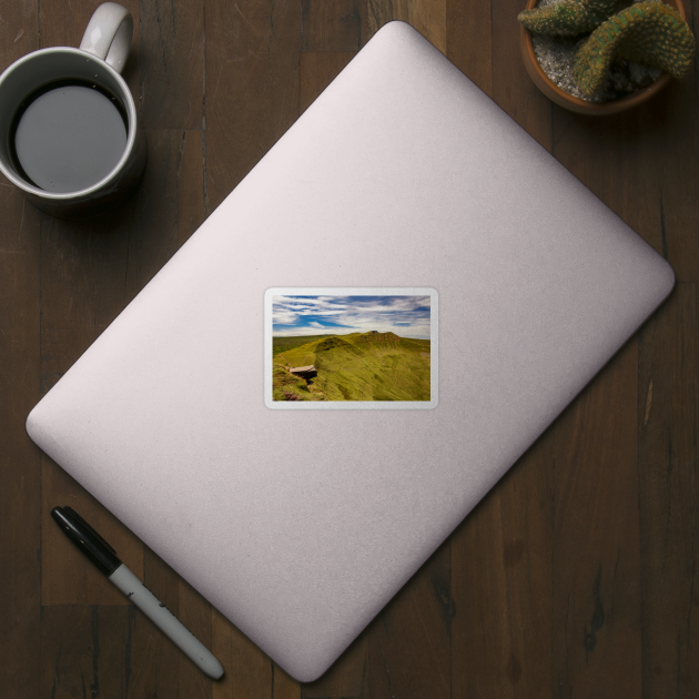 Fan y Big Diving Board, Brecon Beacons Corn Du Sticker TeePublic